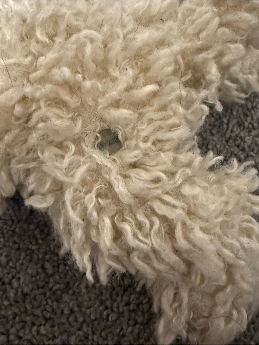 FAO Schwarz doodle puppy bichon dog shaggy fur realistic plush floppy stuffed